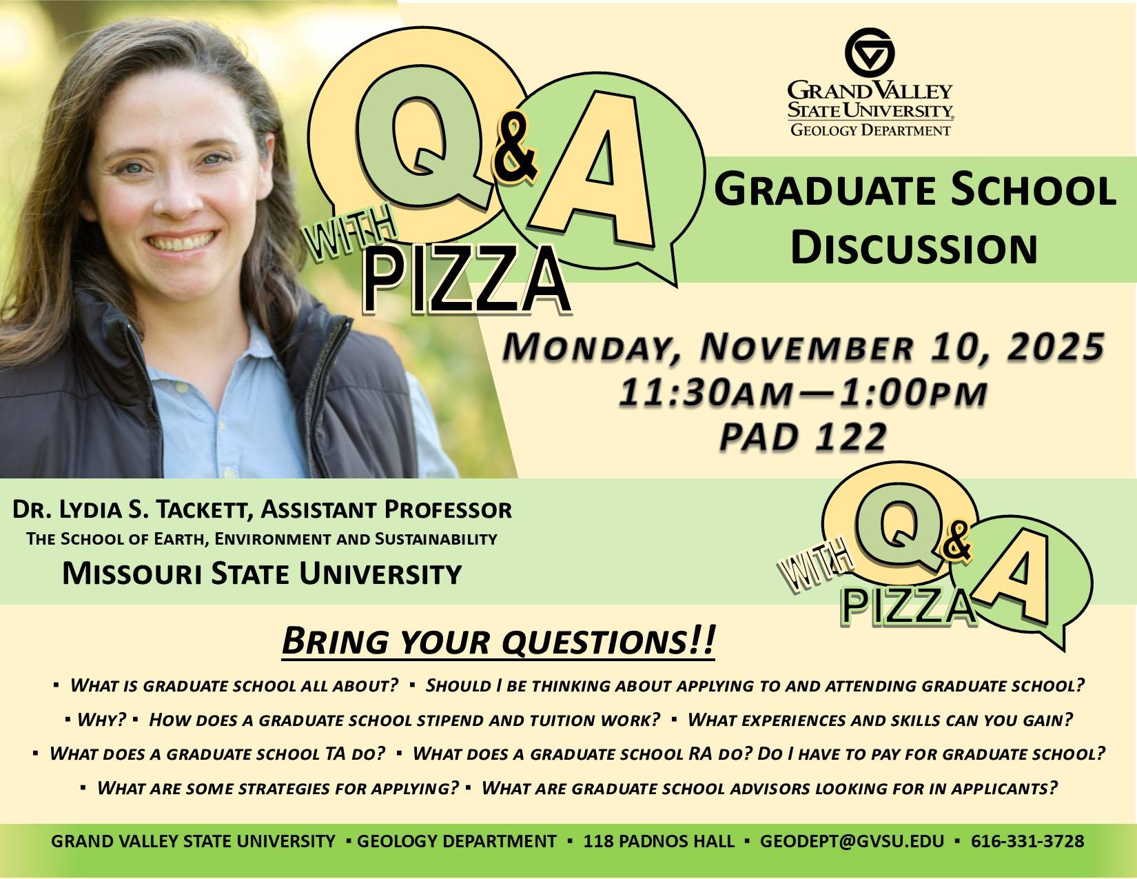 Tackett Grad School Discussion Q & A  Nov10th PAD 122  1130a-100p